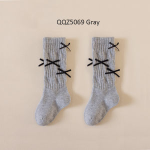 Girls Long Socks Solid Color Sweet Bow Kids Long Sock Girls Student Socks For Girls Warm Girls Stocking For 1-12 Year