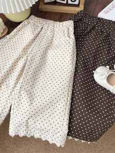 Quần Ống Rộng Kẻ Sọc Thường Ngày Cho Bé Gái Quần Dài Thẳng Phong Cách Hàn Quốc Mùa Xuân Thu Quần Áo Trẻ Em Mới Về