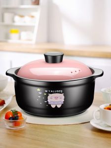 Ceramic Casserole Open Fire High Temperature Small Casserole Pot Claypot Rice Chinese Casseroles Gas Stew Pot For Home Soup Casserole Authentic Casserole
