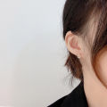 S925 Silver Needle Geometric Hoops Earrings Short Hair Women's Fashion Jewelry Circular Ear Cuffs Korean Style Fresh out. 