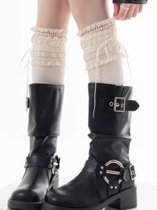 Ruffled Lace Over-the-knee Socks
