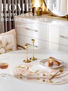 Alas Piring Kulit Tanpa Cuci Table Mat Tahan Panas Tatakan Piring High Quality Placemate Meja Makan