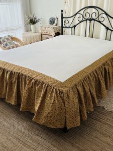 Váy Giường Cotton Nguyên Chất in Họa Tiết Đơn Giản Xếp Ly Kiểu Dáng Đơn Giản Chất Liệu Cotton Nguyên Chất Thiết Kế Giường Sang Trọng