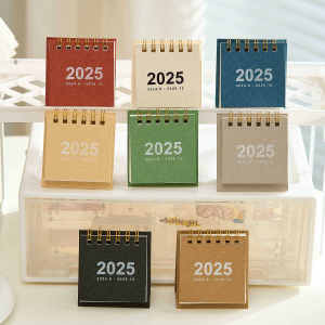 Mini Desktop Calendar 2025 Countdown Clock in And out Simple No Stamp Style Plan Book Small Desktop Ornaments