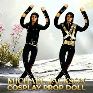 Bandai | ! Fast shipping Michael Jackson Cosplay Prop Doll Plush Stuffed Figure Dolls Room Decoration Abstract Joint Mobility Props Gift