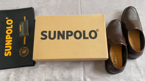 Giày lười nam Da bò SUNPOLO da mềm đi làm đi chơi LS2098