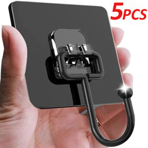 Self Adhesive Hooks Waterproof Seamless Strong Sticker Holder Wall Door Storage Hanging Hook Kitchen Bathroom Organizer