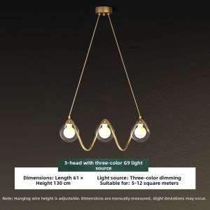 ZHENMEIJU | Creative Nordic Modern Minimalist Brass Pendant Light for Dining Bar