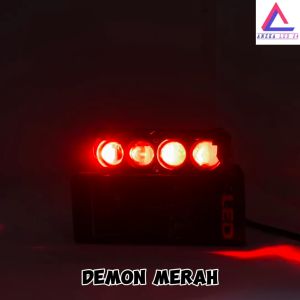 Lampu Tembak LED SQL 4 Mata Full Dengan Topi Premium Full Alumunium Waterproof Body Besi