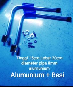 stand Tiang lampu aquarium aquascape DIY tinggi 15cm lebar 20cm diameter pipa 8mm alumunium + besi