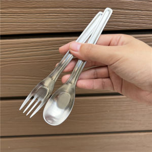Adult 18-10 Stainless Steel Main Course Spoon Soup Spoon Rice Spoon Flat Bottomed Spoon Vintage Fork Dining Utensils Set