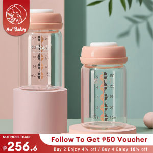 TEN-M JOURNEY Glass Breast Milk Storage Bottle Wide Neck Design Fits 5.2cm Breast Pumps -150ml