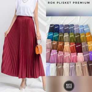 (PROMO) Rok Plisket Premium Dewasa Tebal Panjang Jumbo / L - XL - XXL