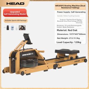 HEAD | Self-generated Electricity Water and Magnetic Dual-resistance Rower Home Fitness Equipment