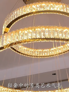 [Ready Stock]K9 Crystal Chandelier For Staircase Dimmable LED Luxury Light Living Room Chandelier