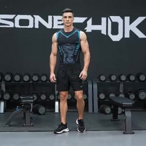 Compression Tank Top Men Gym Shirt Sleeveless Quick Dry Printing Sportswear Male Fitness Bodybuilding Vest Workout Muscle Top