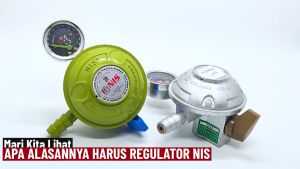 NIS PAKET SELANG GAS + REGULATOR GAS JUMBO 1 PENGUNCI (NI 0107 S)