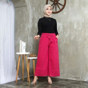 celana wanita jeans kulot pinggang karet - kulot standar dan jumbo kulot jeans wanita - muat BB 45 - 90