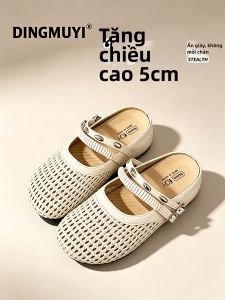DINGMUYI | Dép Lười Nâng Cao 5CM Siêu Nhẹ Có Mũi Bịt
