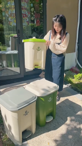 [20L/50L/80L] Borong365 Rubbish Bin with Foot Pedal Dustbin Kitchen Trash Can Restroom Waste Bin Tong Sampah Dapur