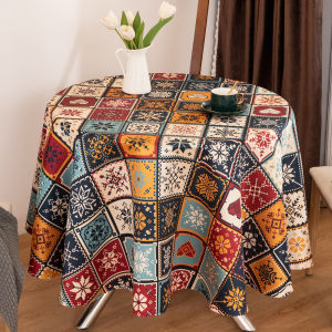 Waterproof Round Tablecloth Bohemian Ethnic Style
