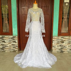 gaun pengantin murah/gaun pengantin modern/baju pengantin/baju akad nikah/gaun kekinian