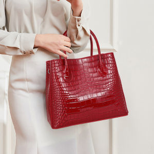 AIDRANI simple leather womens tote bag leather large volume solid color cross-body shoulder bag