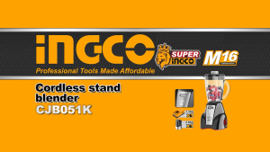 INGCO 16V 1.5L Cordless stand blender With 1 Pcs 2.0Ah battery pack and 1 Pcs charger CJB052K