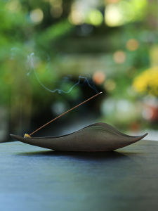 สไตล์โบราณในร่มธูป Burner ถาดเซรามิคพิธีชงชา Aroma Diffuser บ้านตกแต่งผู้ถือธูปสัญลักษณ์ Introspection