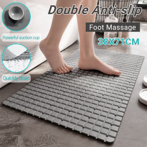 Bathroom Floor Mat Anti Slip Bathroom Mat Thickened Large Size Floor Matting Rubber Quickly Drain Foot Massage Shower Mat Powerful Suction Cup Non Slip Anti-fall Household Bathroom Bedroom Door Hotel High Quality Durable Skin-friendly Floor Mat