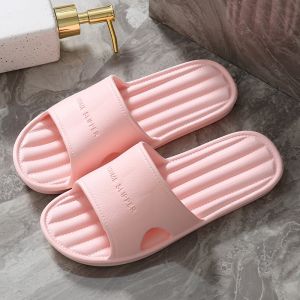 Bathroom Slippers Womens Summer Indoor Leakage Bath Non-Slip Thick Sole Home Use Household Quick-Drying Cut Out Slippers Mens Summer