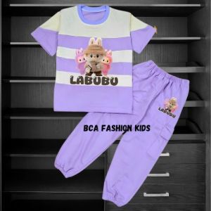 Setelan Anak Perempuan Usia 3-12 Tahun Terbaru Viral Motif Labubu