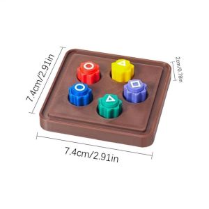 Aitemay Gonggi Korean Stone Game Set with Portable Storage Base - 3D Printed Catching Stones for Kids Funny Family Toy New Year Gift for Children Durable Plastic Travel Game