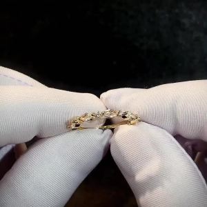 Huitan Thời Trang Nữ Nhẫn Marquise Tròn Đính Đá Cubic Zirconia Nhẫn Thời Trang Nữ Tinh Tế Trang Sức Đa Năng