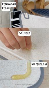 JIB Double Sided Cutting Board / Talenan stainless 2 sisi / Jerami Chopping Board Multifungsi dengan pemarut dan pengasah Alat Dapur Ramah Lingkungan - Lazada