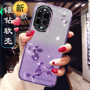 Luxurious Womens Style Huawei Nova13 pro Silicone Protective Case Full Cover Anti-Fall Transparent Soft Shell Diamond Encrusted Trendy