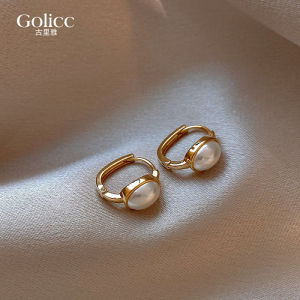 Elegant Oval Pearl Stud Earrings Womens Fashion Jewelry Luxury Feelings Unique Ear Jewelry Outburst Korean Style