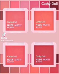 เคที่ดอลล์ ปัดแก้ม บลัชออน สีนู้ดแมท สีชัด เนื้อเนียน 6g Cathy Doll Nude Matte Blusher