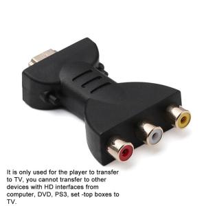 Wire Connector AV Digital Signal HDMI To 3 RCA Audio Adapter Component Converter Video Conversion of Player to TV Connector