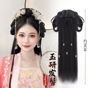 Integrated Hanfu Wig Pack Full Set Ancient Costume Styling Hair Accessory Versatile Ancient Style Hairpin Padding Hairstyling