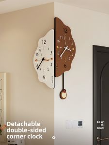 Modern Creative Corner Wall Clock Double-Sided Acrylic Glass Living Room Decor Home Use Meisda New 2025 Simple Style Clock