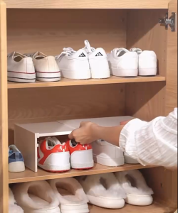 Classy Luxe Double Layer Shoe Cabinet Rack Wardrobe Retractable Shoe Storage Shoe Rack Cabinet Partition Organizer