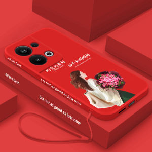 Oppo Reno9 Pro+ Liquid Silicone Soft Phone Case Ultra-Thin Full Cover Anti-Fall Womens Style Protective Shell for OPPO Reno9