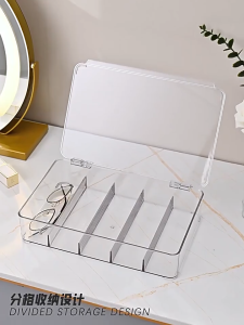 Multifunctional Transparent Glasses Storage Box 5 Grids Devided Sunglass jewelry storage Dustproof