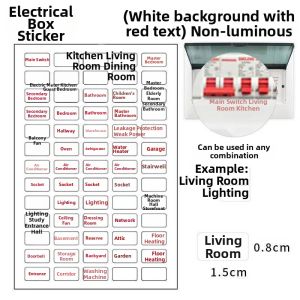 Multicolor Identification Electrical Panel Label Stickers