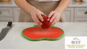Premium Quality Non-Slip Apple Shaped Cutting Board Durable Design Perfect for Fruits & Vegetables Kitchenware