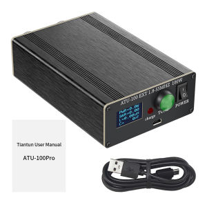 GAQQEE | ATU-100Pro Shortwave Antenna Tuner 1.8MHz-55MHz Automatic Tuning Device 0.96 Inch OLED Micro USB Cable for Amateur Radio Use