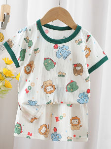 DUOLANMAO | Short Sleeve Sleepwear Set for Children Cotton Light Summer