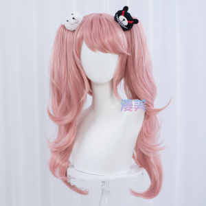 Manga Cosplay Hair Clip Double Tail Tiger Mouth Black White Bear Hairpin Chio Issei Shield Girl Anime Prop Fake Hair Accessory
