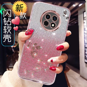 Huawei Enjoy 20Plus Womens Phone Case Silicone Transparent Diamond Soft Shell Full Cover Protection for Huawei Enjoy 20Pro 5G